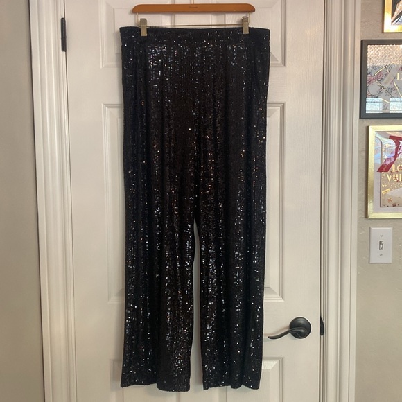 Boston Proper • All Over Sequin Palazzo Pant *NWOT* - Picture 2 of 10